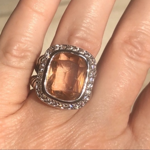 Jewelry - 5 🌟 Fave! Morganite Silver Albion Cable Ring